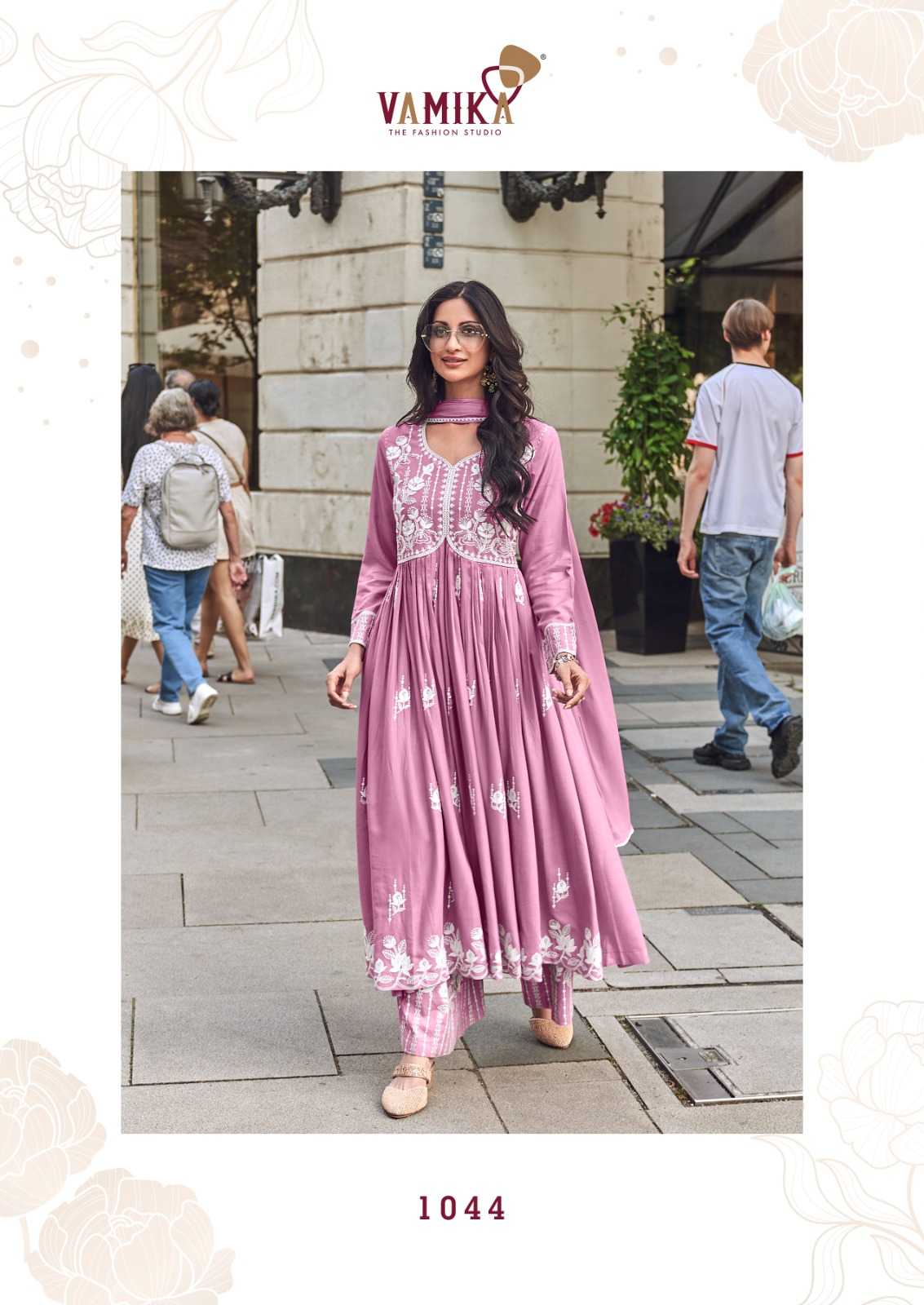 Rayon  Embroidery Anarkali Suit